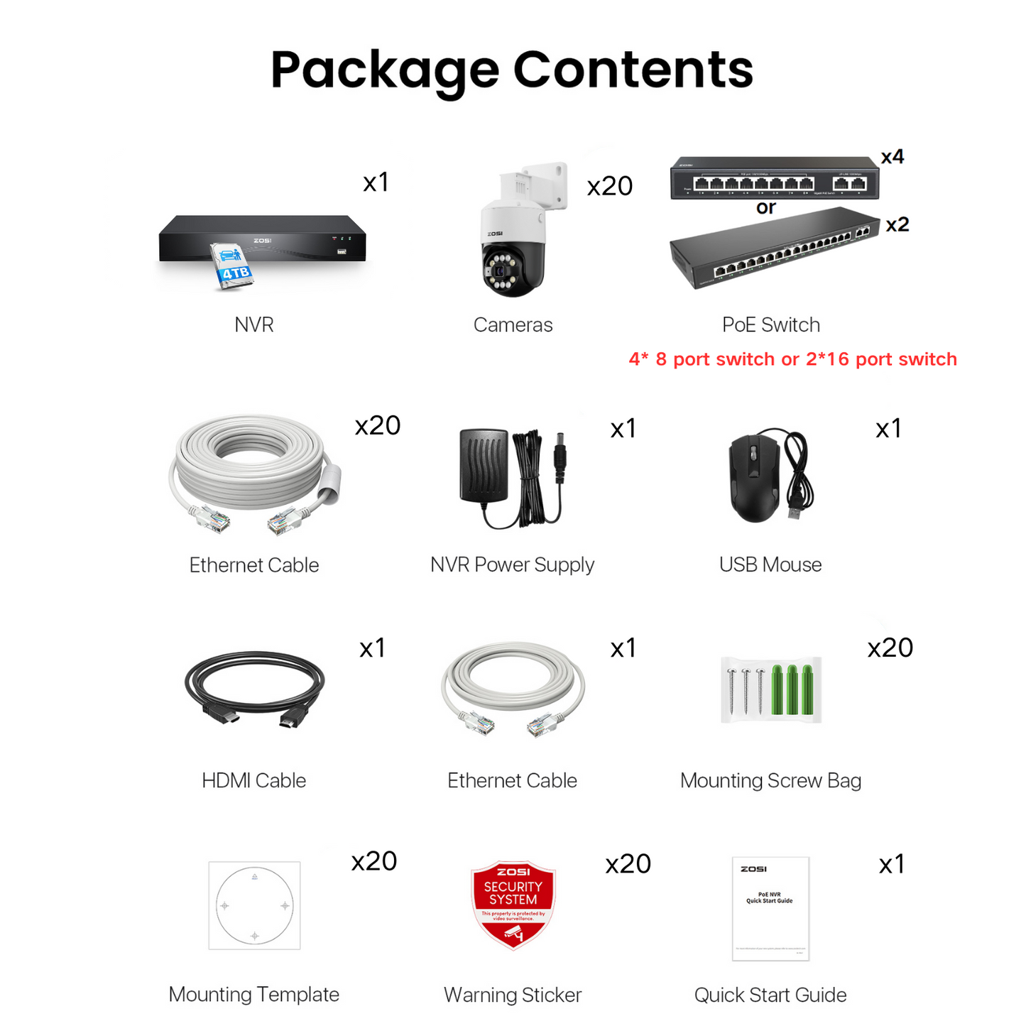 C296B 32 Channel 4K PTZ PoE Security Camera System for Business + Up To 16TB HDD