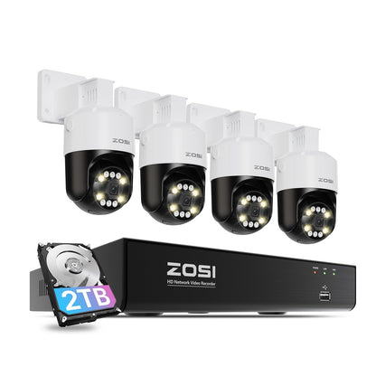 C296B 4K 8-Channel PTZ PoE Security System + 2TB Hard Drive