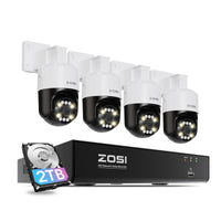 C296B 4K 8-Channel PTZ PoE Security System + 2TB Hard Drive