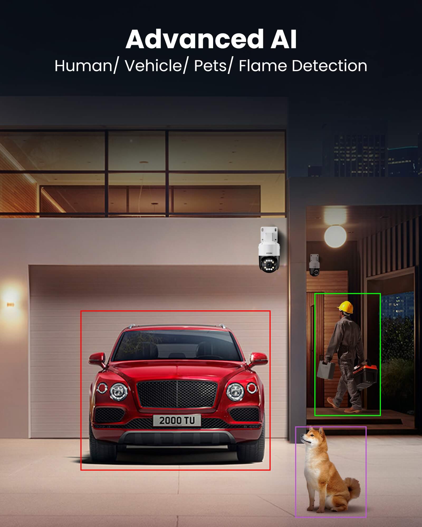 C296B 4K PTZ Security System + Up to 8 Cameras + 2TB / 4TB Hard Drive Zosi