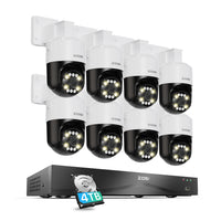 C296B 4K 16CH PTZ PoE Security System(32-Camera Capable) + 4TB Hard Drive