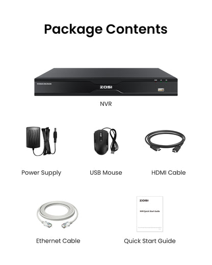 4K 32 Channel Network Video Recorder, Work with PoE Security Camera