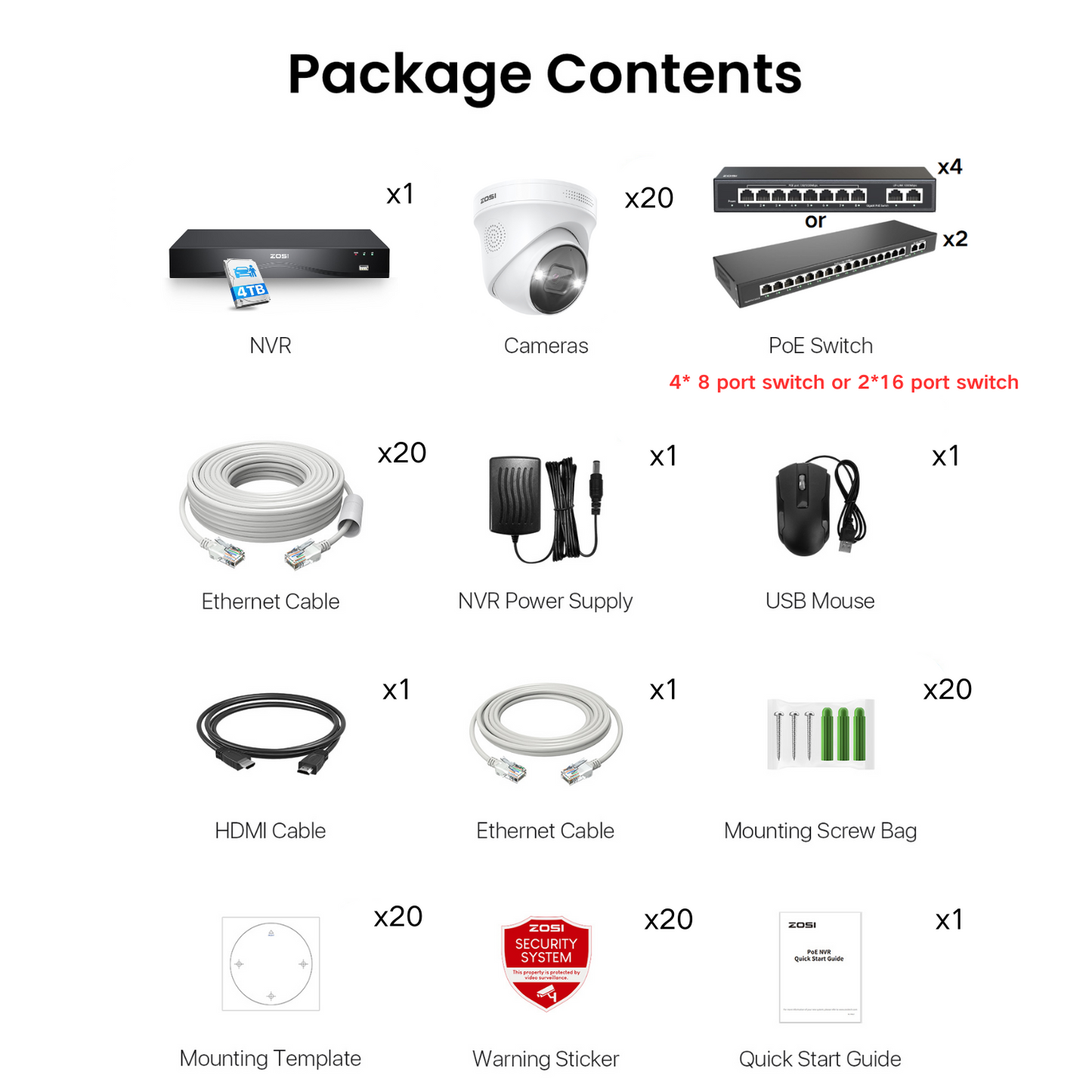 C225 32 Channel 4K PoE Security Camera System for Business + Up To 16TB HDD