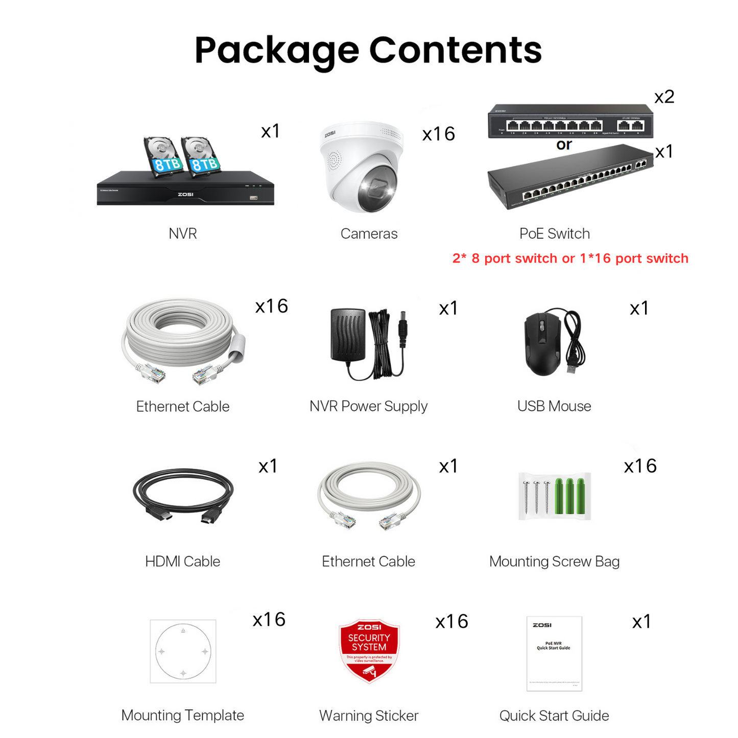 C225 32 Channel 4K PoE Security Camera System for Business + Up To 16TB HDD
