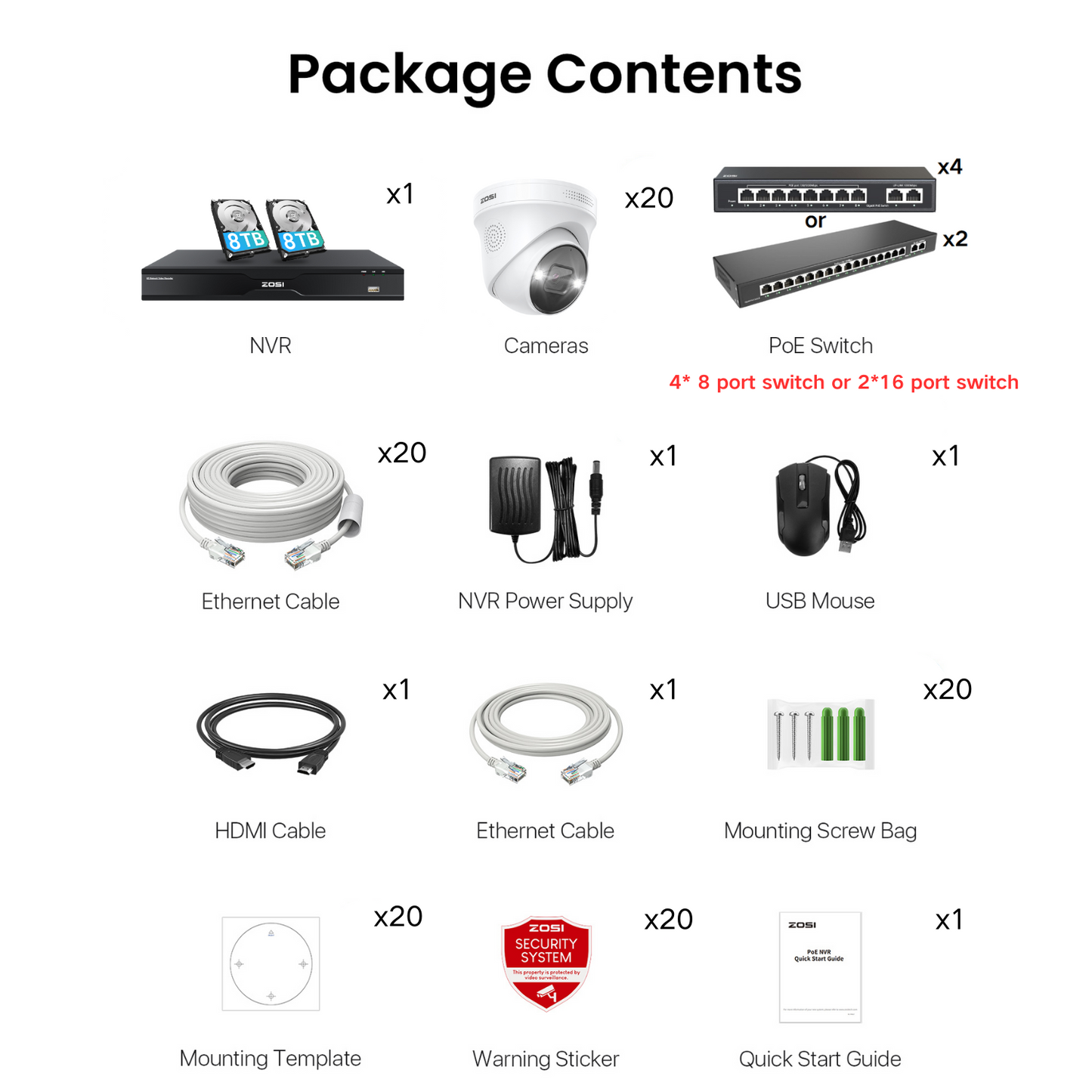 C225 32 Channel 4K PoE Security Camera System for Business + Up To 16TB HDD