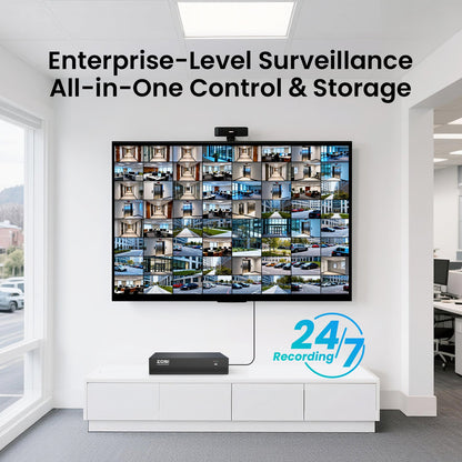 C186A 64 Channel 4K PoE Security Camera System for Business + Include 16TB HDD