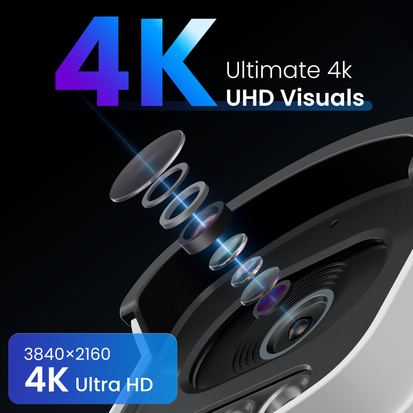 C186A 4K 8 Channel Security System with Full-Color Night + 2TB Hard Drive Zosi