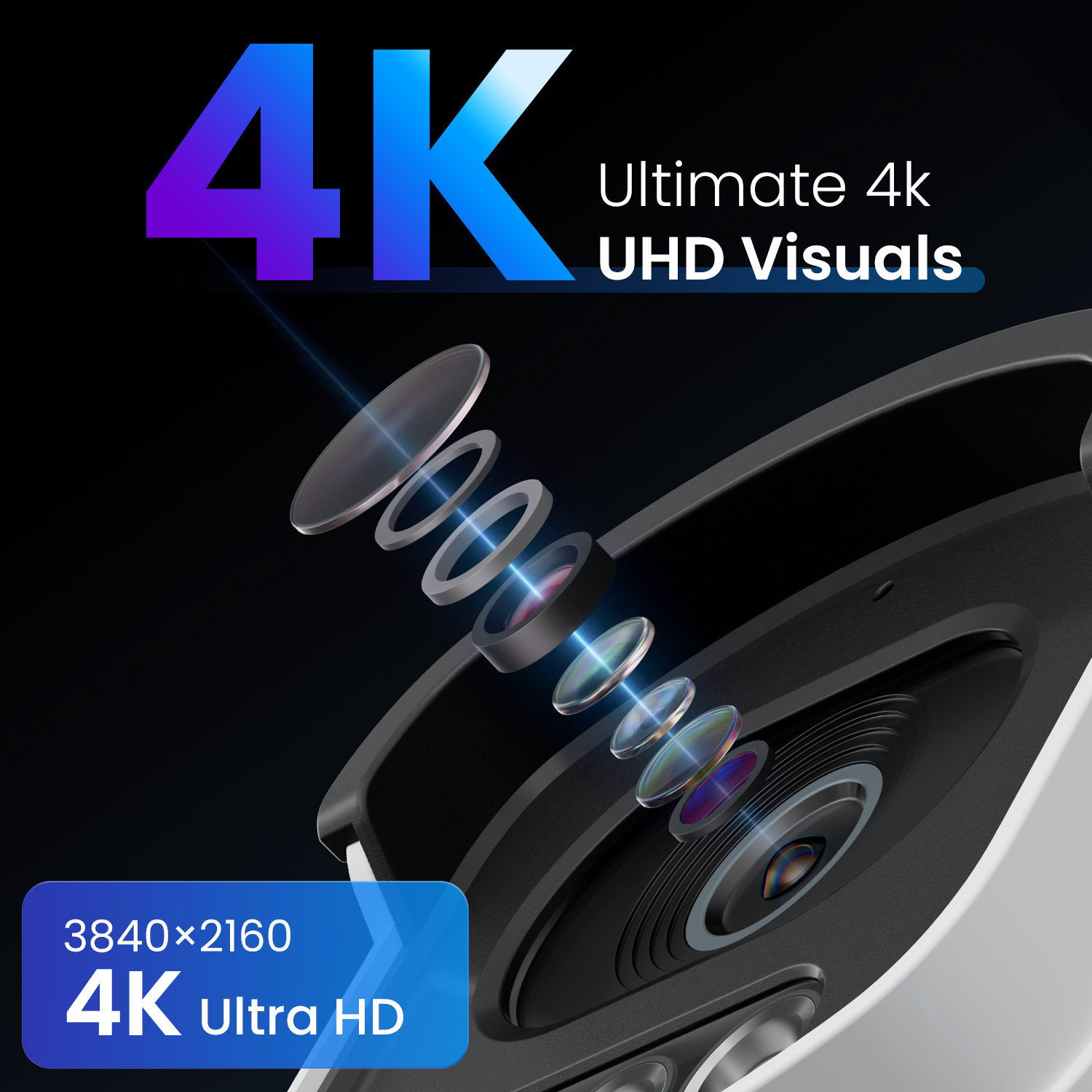 C186A 4K 8 Channel Security System with Full-Color Night + 2TB Hard Drive Zosi