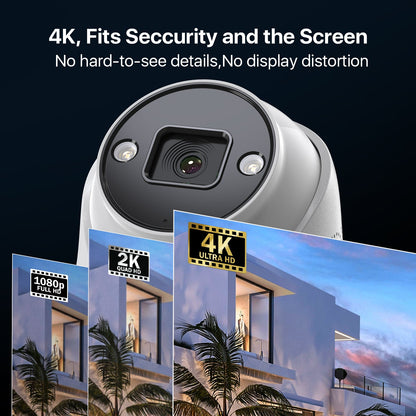C225/C298 4K Dual Lens Security Camera System(32CH Expandable) + 4TB Hard Drive Zosi