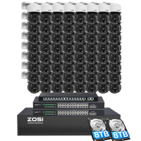 C290 64 Channel PT 4K PoE Security Camera System for Business + Include 16TB HDD