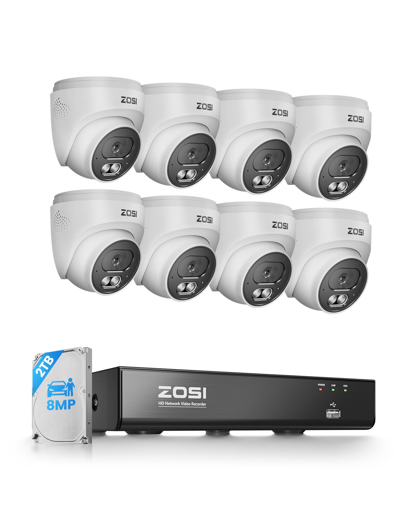 C220 4K 8-Channel PoE Security System + 2TB Hard Drive