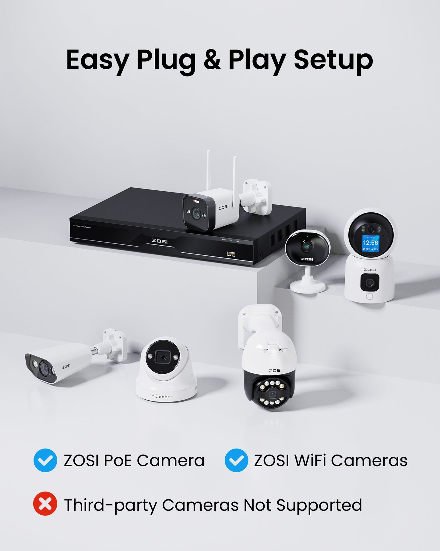 4K 32 Channel Network Video Recorder, Work with PoE Security Camera