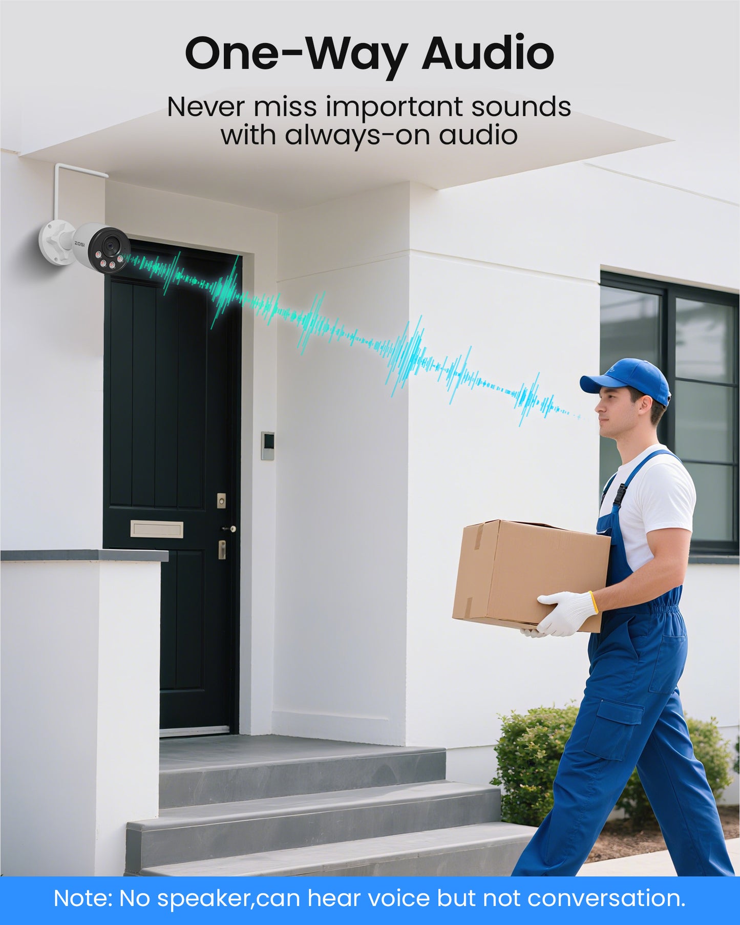C180 4K 8CH Security Camera System with One-Way Audio + 2TB HDD