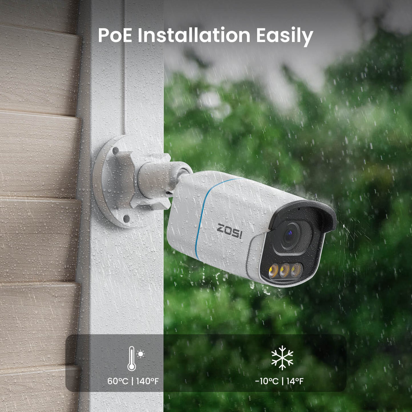 C186A - 4K (8MP) PoE IP Security Camera with True Color Night