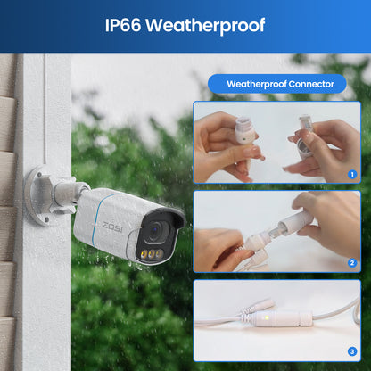 C186A 4K 8-Channel PoE Security System with Color Night Vision + 2TB Hard Drive