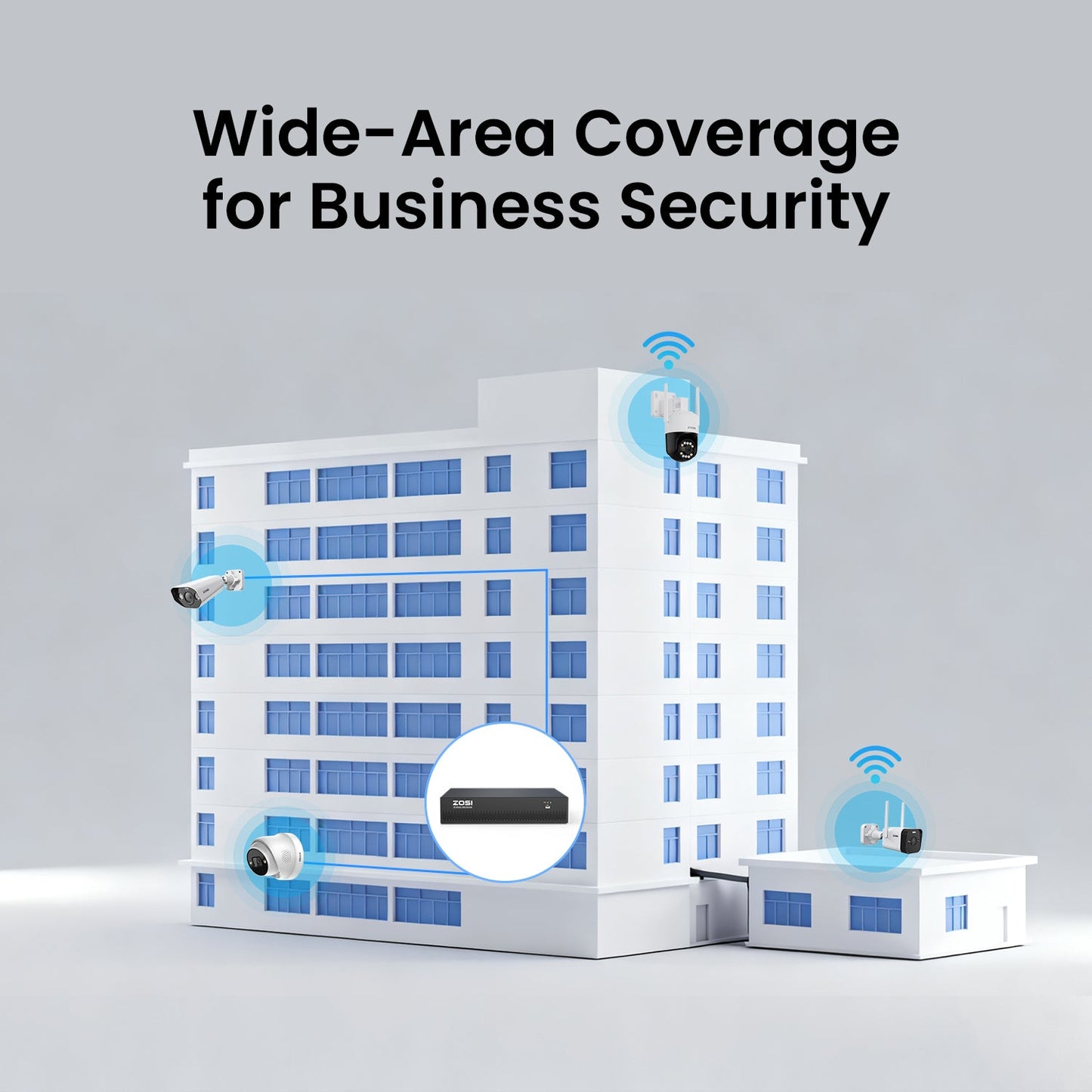 C182 64 Channel 4K PoE Security Camera System for Business + Include 16TB HDD